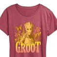 thumbnail image 3 of Marvel Guardians of the Galaxy - Groot Florals - Women's Short Sleeve Graphic T-Shirt, 3 of 5