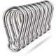 thumbnail image 1 of RV Mosquetón con resorte, clip de metal de acero inoxidable 304, conector de cuerda resistente, abrazadera de mosquetón pequeño, hebilla de eslabón para llavero, 2,36 pulgadas (M6) -8 piezas oso de fresa Electrónica, 1 of 4