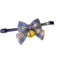 thumbnail image 2 of Dog Bowknot Collar Adjustable Buckle Design Plaid Printing Pet Dog Cat Necklace with Bell Pet Supplies Cat Bowknot Collar, 2 of 8
