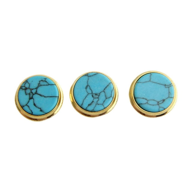 TISHITA 3 Pcs Valve de Trompette, Accessoires d'Instruments de Musique, Installation Facile, Pièces de Rechange Lisses, Boutons de Doigt pour Bandes de Performance Bleu Turquoise