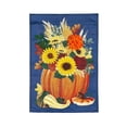 thumbnail image 1 of Floral Pumpkin Garden Linen Flag, 1 of 2