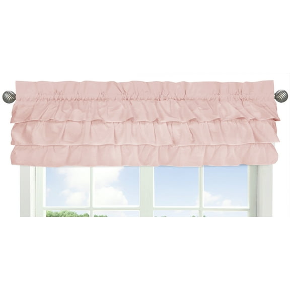 Harper Blush Pink Semi-Sheer Window Valance by Sweet Jojo Designs