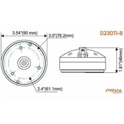PRV AUDIO 1 Exit Bolt-on Driver D230Ti-B 60 Watts 8 Ohm, Pro Audio Titanium Compression Driver for Replacement for Pro Audio Systems Single