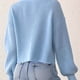 thumbnail image 4 of Suéter de cuello en V para mujer, cárdigan informal de moda con cuello en V y botones de manga larga, top de acrílico para mujer, 4 of 4