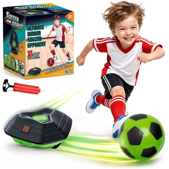 UUSUOO Soccer Robot,Soccer Training Toys with Score Tracker, Speed Modes,Indoor Soccer Toys for Kids,Christmas Birthday Gifts for Boys Girls Age 3-6