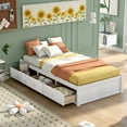 thumbnail image 3 of Tcbosik Twin Size Modern Storage Bed with 3 Drawers for Bedroom Living Room, White, 3 of 9