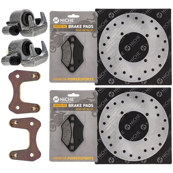 Niche Rear Brake Rotor Caliper Pad Kit for Polaris ATP 330 500 5244882 1911238 MK1007994