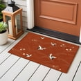 thumbnail image 4 of Japanese Style Entryway Rug 2'x3'&nbsp; Non Slip Front Door Mats, Vintage Art Cranes Ocean Wave Red Entrance Rugs Indoor Outdoor Carpet, Washable Floor Mats Small Area Rug for Bedroom Kitchen, 4 of 8