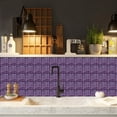thumbnail image 3 of Peel and Stick Backsplash for Kitchen 10-Sheet Marble Backsplash Tile Self Adhesive Wall Tiles Peel and Stick for Kitchen Bathroom Fireplace Cabinet 4"x4" Purple, 3 of 3