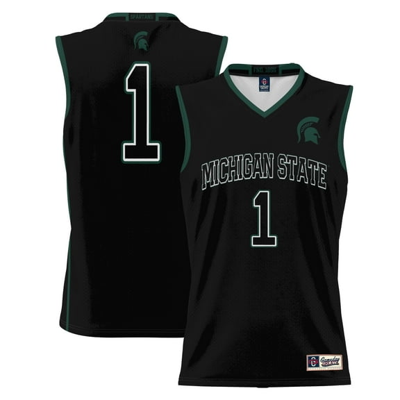 Male GameDay Greats #1  Black Michigan State Spartans  Lightweight Basketball Jersey