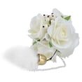 thumbnail image 4 of Simulation Rose Ball Artificial Flower Ball Innovative Photography Props with Jingle Bell FeatherWhite, 4 of 8