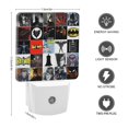 thumbnail image 2 of Batman / Hombre Murciélago Luz nocturna LED con sensor de anochecer a amanecer para dormitorio, baño, pasillo, escaleras - Lámpara LED nocturna de enchufe, 0.5W - 1 pieza, 2 of 6