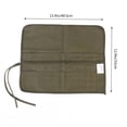 thumbnail image 2 of FELTECHELECTR 1Set Durable Canvas Paint Brush Roll Up Case for Portable Storage Green, 2 of 7