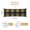 thumbnail image 3 of Lsque Gold Mandala Body Pillow Case Cover,Ultra-Soft Microfiber Bed Pillow Cases 20x54 inches,Elegant Bedding,Breathable Durable Pillow Cover with Envelope Closure, 3 of 8