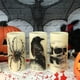 thumbnail image 3 of Velas parpadeantes de Halloween con calavera, telaraña, calcomanías de cuervo, juego de 3, velas LED con temática de Halloween que funcionan con pilas, decoración espeluznante de terror, 3 of 5