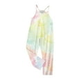 thumbnail image 4 of Odeerbi Teen Girls Summer Jumpsuit Tie-dye Bib Overalls Casual Sleeveless Rompers Long Pants with Pockets 5-14 Years Yellow, 4 of 6