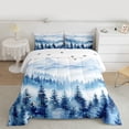 thumbnail image 2 of Homewish Mountain Jungle 3 Pieces Queen Comforter Set for Female Men Women,Happy Winter Snowflakes Ultra Soft Bedding Sets,Natural Scenery Bedding Comforter Set Breathable,Super Cozy Room Decor, 2 of 8