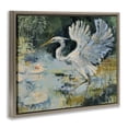 thumbnail image 3 of Stupell Industries Heron with Spread Wings Animals Painting Brown Floater Framed Canvas Art Print Wall Art, 25 x 31, 3 of 9