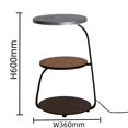 thumbnail image 4 of Glownest Bedside Table with LED Light, Wireless Charging, Walnut Wood, Touch Switch, Modern Nightstand for Bedroom, 4 of 5
