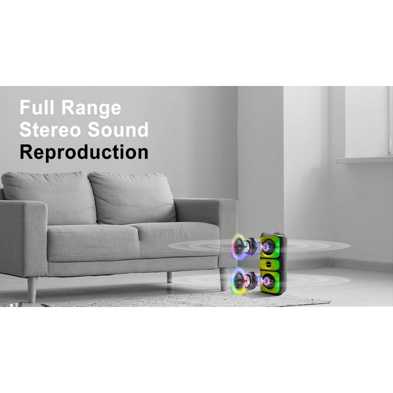 Fisher Portable Bluetooth Wireless Speaker System: Dual 4