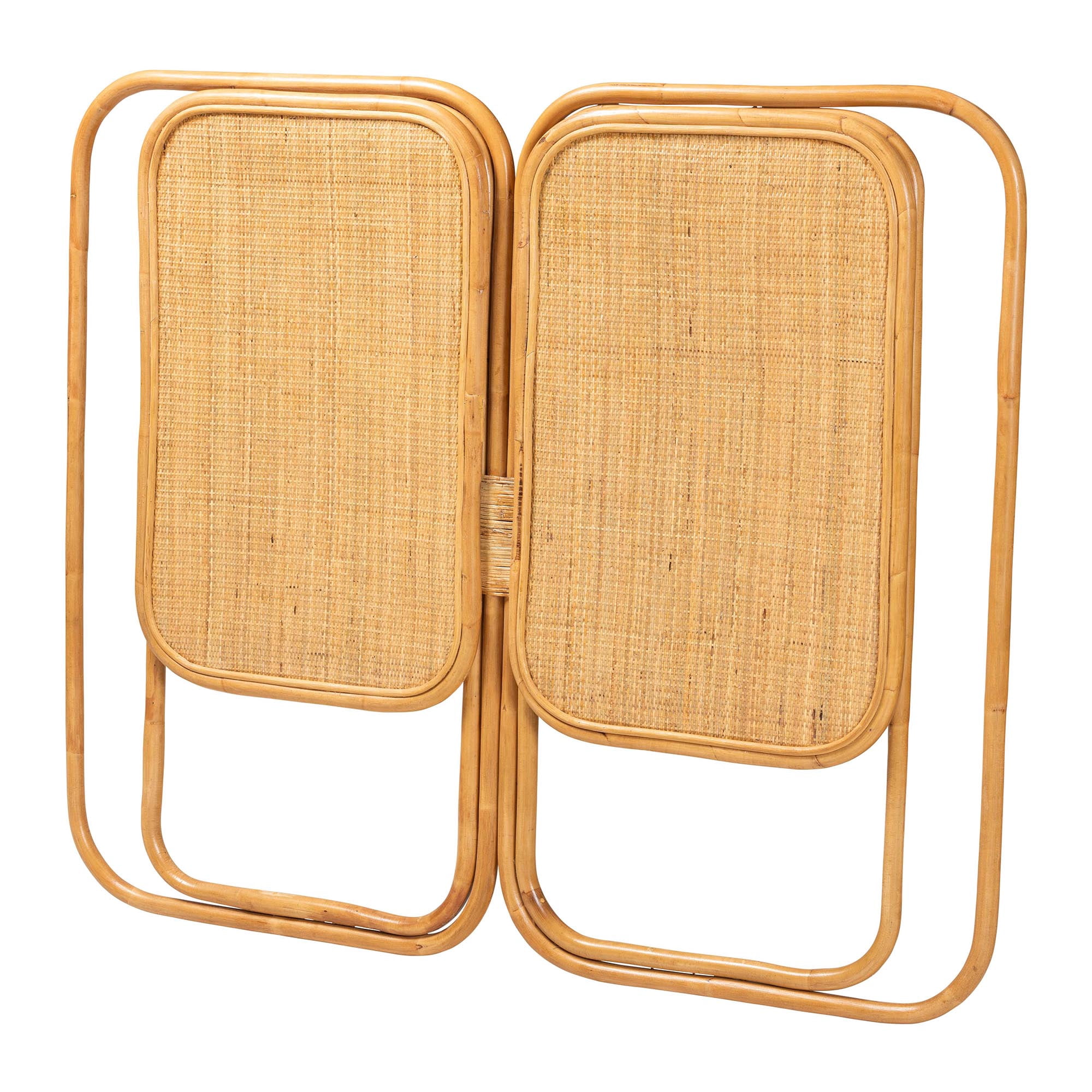 bali & pari Gowan Rattan BOHO Headboard, King Size, Natural Brown