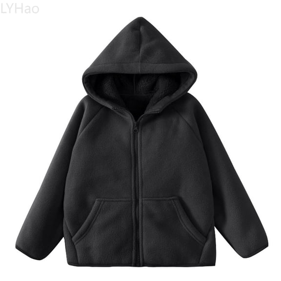 LYHao Winter Girls Coat With Fleece Thickened Warm Hooded Jacket For Kids School Outerwear Girls Jacket Coat,Sizes 3-4 Years