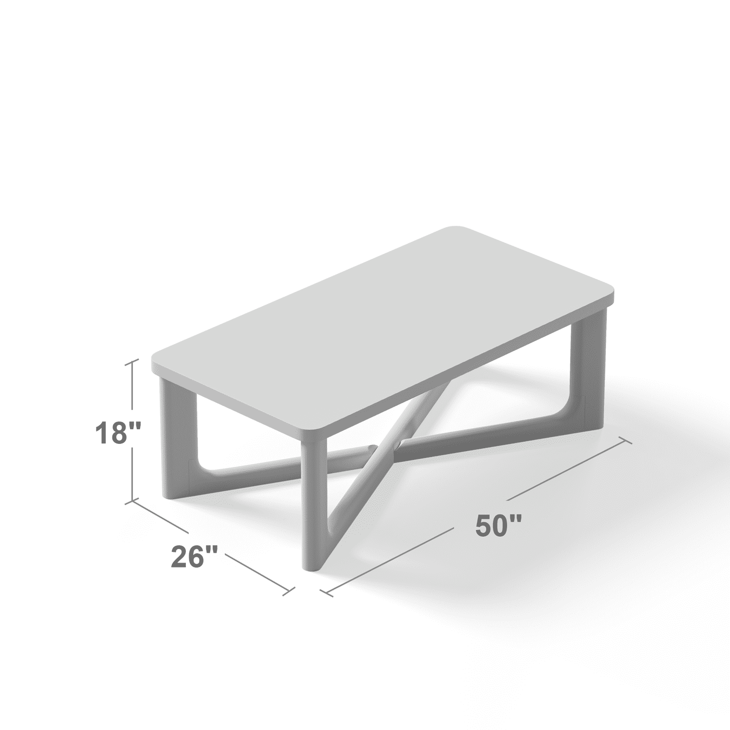 50"x26"x18" Modern Rectangle Wood Coffee Table for Livingroom,Wood Color