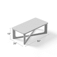 thumbnail image 7 of 50"x26"x18" Modern Rectangle Wood Coffee Table for Livingroom,Wood Color, 7 of 7