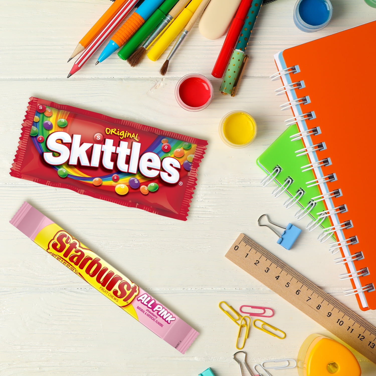 Mars Mixed Skittles & Starburst Variety Pack Chewy Candy Assortment -18 Bars Box