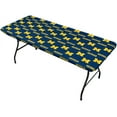 thumbnail image 2 of Michigan Wolverines Tailgate Fitted Tablecloth, 72" x 30", 6 ft table - 72" x 30", 6 ft table, 2 of 5