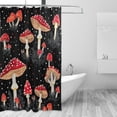 thumbnail image 2 of Red Mushroom Shower Curtains Waterproof Fabric Shower Curtain Bathroom Decoration with Hooks Washable Bathroom Shower Curtains 60x72 Inch, 2 of 6