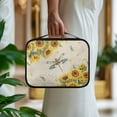 thumbnail image 4 of FKELYI Sunflower Dragonfly Print Bible Cover with Zipper Pocket PU Leater Book Cover Church Bible Bags with Handle Book Carrier Organzier Holder for Prayer Christian Study, 4 of 6