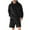 02 Black, variant on YueHuiYing Men's 2 Piece Long Sleeve Solid Color Hooded Sweatshirt With Elastic Waistband And Drawstring Shorts Lining Set