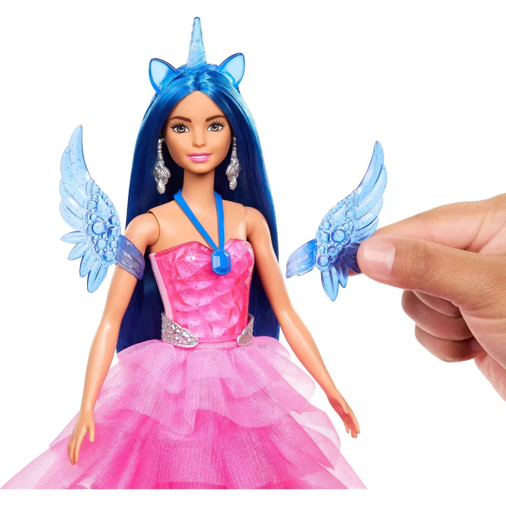 Mattel Barbie 65 Barbie Doll with Alicorn, Blue/Pink