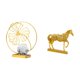 thumbnail image 5 of Estatua de hoja, figura de caballo, escultura de resina, adornos modernos con base de hierro estable, adecuada para regalar, decoración del hogar, ofi, 5 of 8
