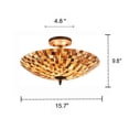 thumbnail image 3 of CHLOE Lighting SHELLEY Mosaic 2 Light Semi-flush Ceiling Fixture 16" Shade, 3 of 3