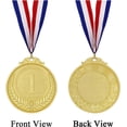 thumbnail image 2 of 12 medallas para niños (doradas), medallas de metal, medallas de oro, premios del día deportivo para niños y adultos, competiciones de gimnasia, recuerdos de fiesta, 2 of 5