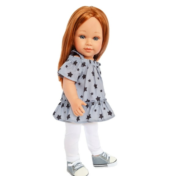 18 Inch Doll Clothes-Grey Star Tunic Fits  18 Inch Girl Dolls- Includes Shoes