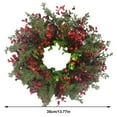 thumbnail image 3 of Guirnalda De Navidad Bayas Rojas Artificiales Guirnalda De Eucalipto Decoración De Navidad Decoración De La Pared De La Sala De Estar ANGGREK  No, 3 of 8
