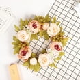 thumbnail image 2 of Billuyoard Guirnalda simulada de peonía, anillo de ratán para decoración de plantas, accesorios de fotografía, de jardín para fiesta de boda, guirnaldas Color champagne Billuyoard HA083780-03, 2 of 6