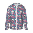 thumbnail image 2 of Lsque happy Skull rose UPF 50+ Lightweight Sun Protection Men's Women's Long Sleeve Shirt, Hoodie Performance -Large, 2 of 9