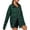 Deep Green, variant on Oversized Flannel Shirt Female Long Sleeve Plaid Button Shirt Tops with Pocket Red XXL