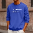 thumbnail image 4 of Generic Men's Hoodless Sweatshirt Novelty Funny Letter Printed Pullover Long Sleeve Warmth Fashion Baggy Sweater Going Out, 4 of 5