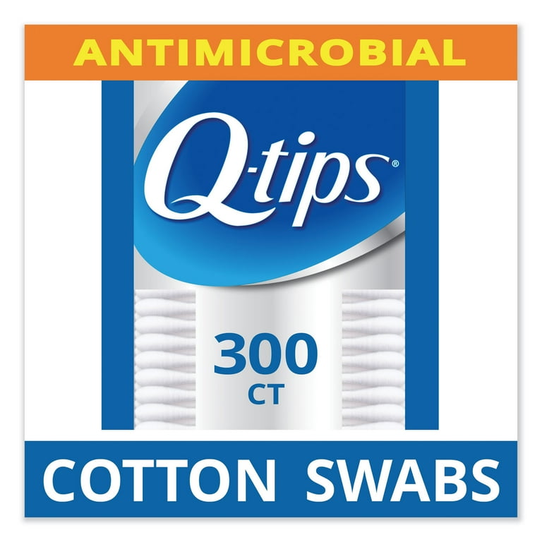 Cotton Swabs, Antibacterial, 300/Pack, 12/Carton Cotton Swabs, Antibacterial, 300/Pack, 12/Carton