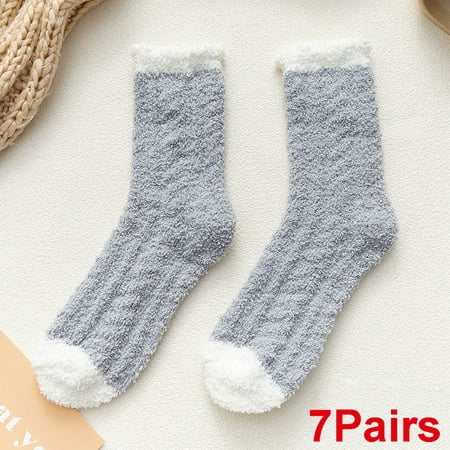 

Women s Sherpa Anti-Skid Socks Christmas Socks，Cozy Fuzzy Fleece-Lined Warm Socks with Silicone Grippers Gray