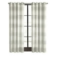 thumbnail image 2 of Petoskey Faux Linen Metallic Striped Grommet Curtain Panel Sheer 52" x 84" in Ivory Grey, 2 of 5