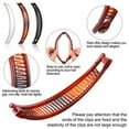 thumbnail image 4 of Artrylin Hair Accessories Banana Hair Clips Clip Combs Clincher Combs Tool 4pcs For Thick Curly Fishtail Hair, 4 of 5