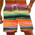 thumbnail image 2 of Puntoco Pantalones Cortos Con Estampado Hawaiano Para Hombre, Pantalones Cortos Con Bolsillo Y Cordón Xl, Pantalones Cortos Para Hombre, 2 of 6