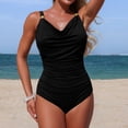 thumbnail image 1 of Maillot de Bain Uni Taille Haute avec Bretelles Ajustables pour Plage Piscine Bikini Homme Bain Shorts Rouges pour Hommes Maillots de Bain pour Femmes Robes Bikini en Latex Bikini Taille Haute Shorts Longs pour Hommes Jean pour Hommes, 1 of 5