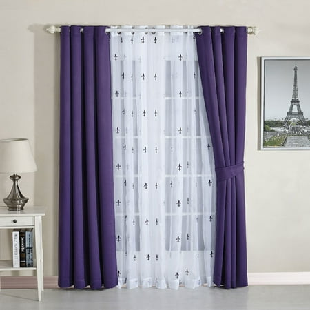 Sea Fleur De Lis Blackout Thermal Curtain Panels Set Of 2 Sea Fleur De Lis Blackout Thermal Curtain Panels Set Of 2